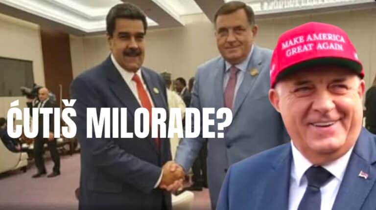 Američki političar s kapom "Make America Great Again", uz politiku i Balkan vijesti.