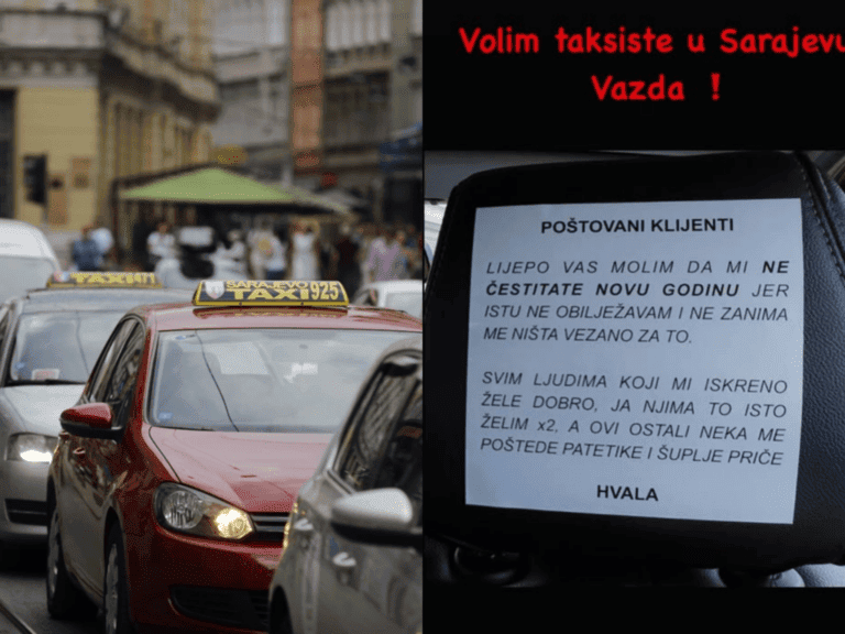 Taksi u Sarajevu, narodna poruka o ljubavi i zahvali vozaču, Balkan X portal.